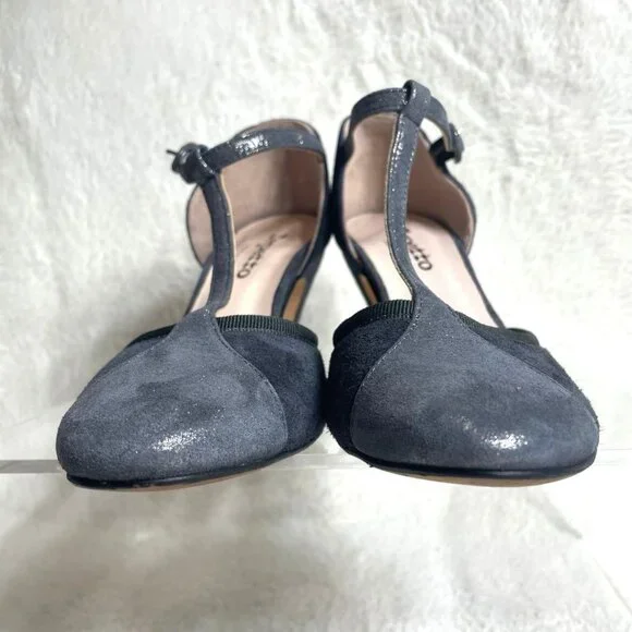 Rare Repetto Baya T-Strap Pumps Gray Glitter Party Wedding Classic Chic Shoes - Picture 4 of 11